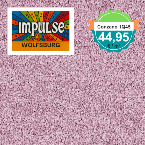 Vorwerk Teppichboden Conzano 1Q45 fraise – Quadratformat, eleganter Teppichboden in frischem Erdbeerrot, nur 44,95 €